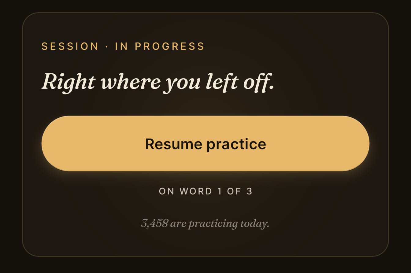 Right where you left off